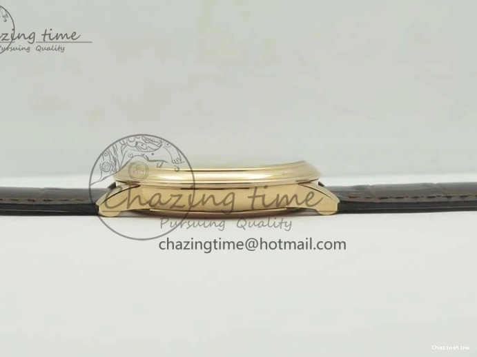 0119 Practical De Ville RG MKF 1:1 Best Edition Silver Dial RG Markers on Brown Leather Strap MIYOTA 9015 V 8049